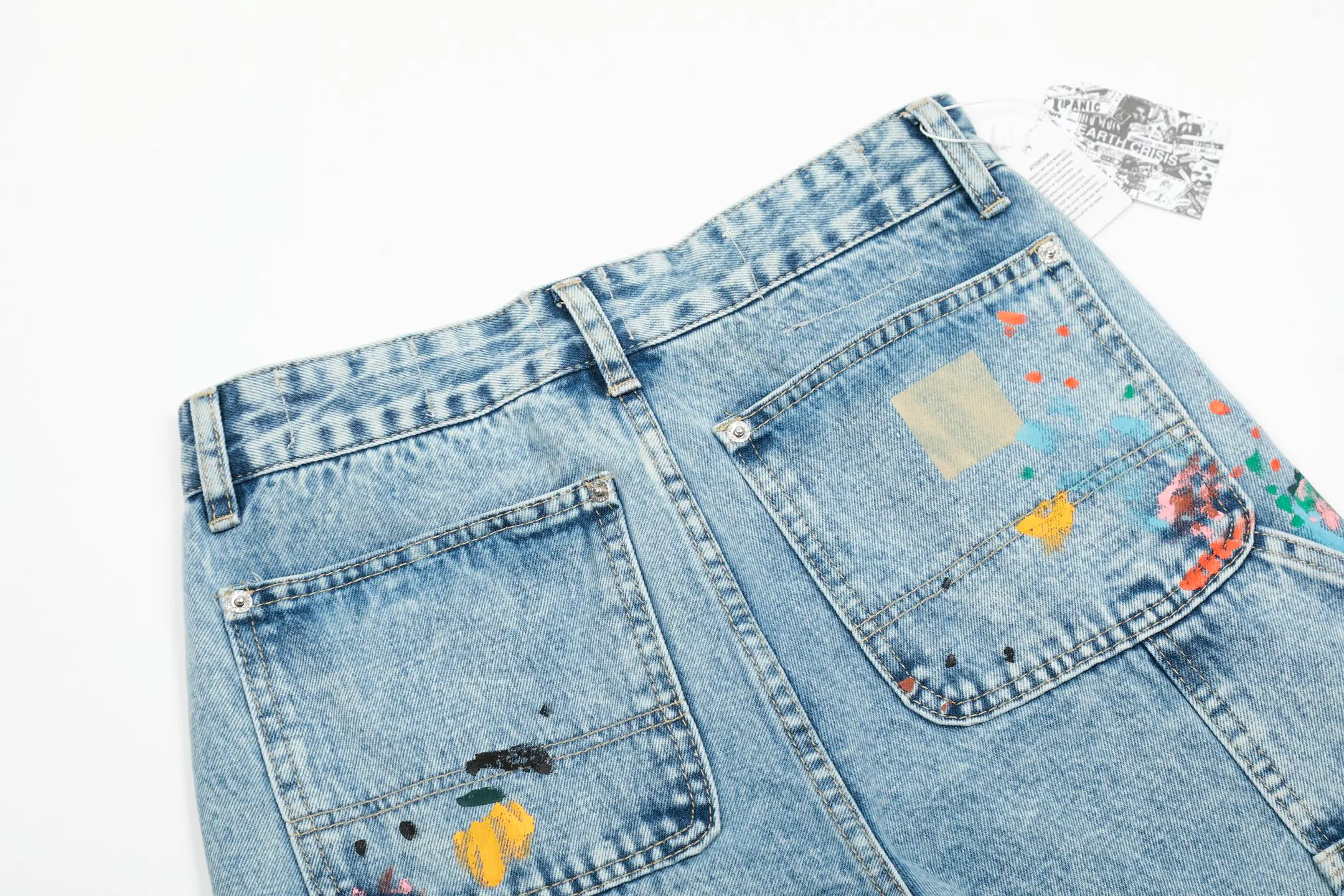 #8163 P250💰 Independent GALLERY DEPT. Vintage splicing loose washed flared jeans - truly restore the ultimate texture of Vintage - original hardware accessories washed and other elevators, QR code analysis are all purchased from the original factory, high degree of restoration, you are welcome to compare the products~ - three-dimensional version loose and comfortable without picking the body shape taller and slimmer factory Seiko original factory quality control same style for men and women can be matched with couples Versatile recommendation Necessary jeans for all seasons -Size: 28 30 32 34 36